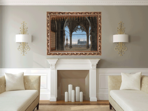 Gothic hall with views of Reims