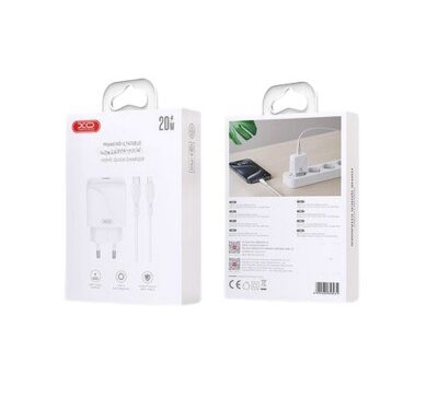 Kucni punjac XO L141 ulaz C 20W white + iphone cable